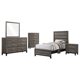 Watson 5-piece Twin Bedroom Set Grey Oak